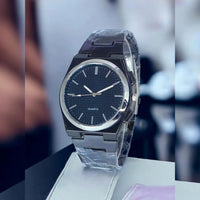 Luxury Mens Watch Quartz Movement Colorful Stainless Steel Chain Watches Waterproof