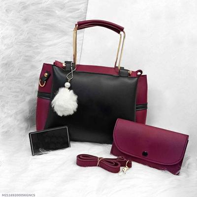 Stylish Women's  Rexine Hand Bag Set