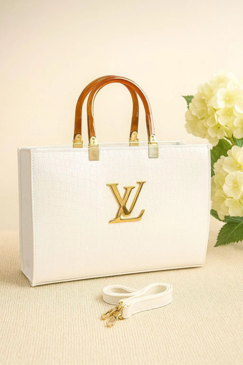 Stylish Girl's Textured Rexine Tote Bag - 1 Pc