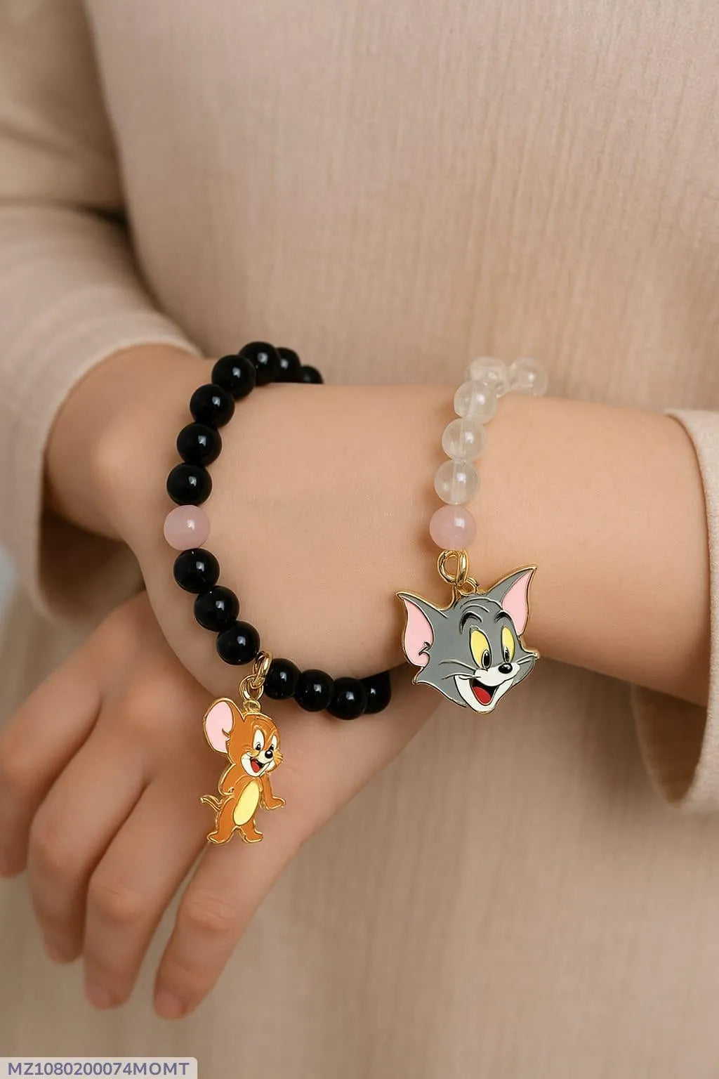 Adjustable Crystal Charms Hanging Bracelets - 2 Pcs Set for Unisex