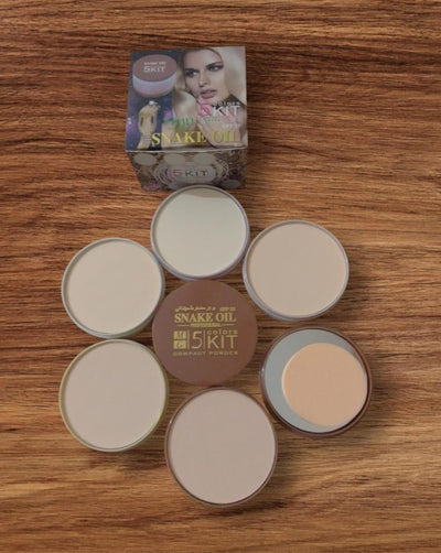 High Coverage Matte Face Powder - 5 Pcs Set for Flawless Skin