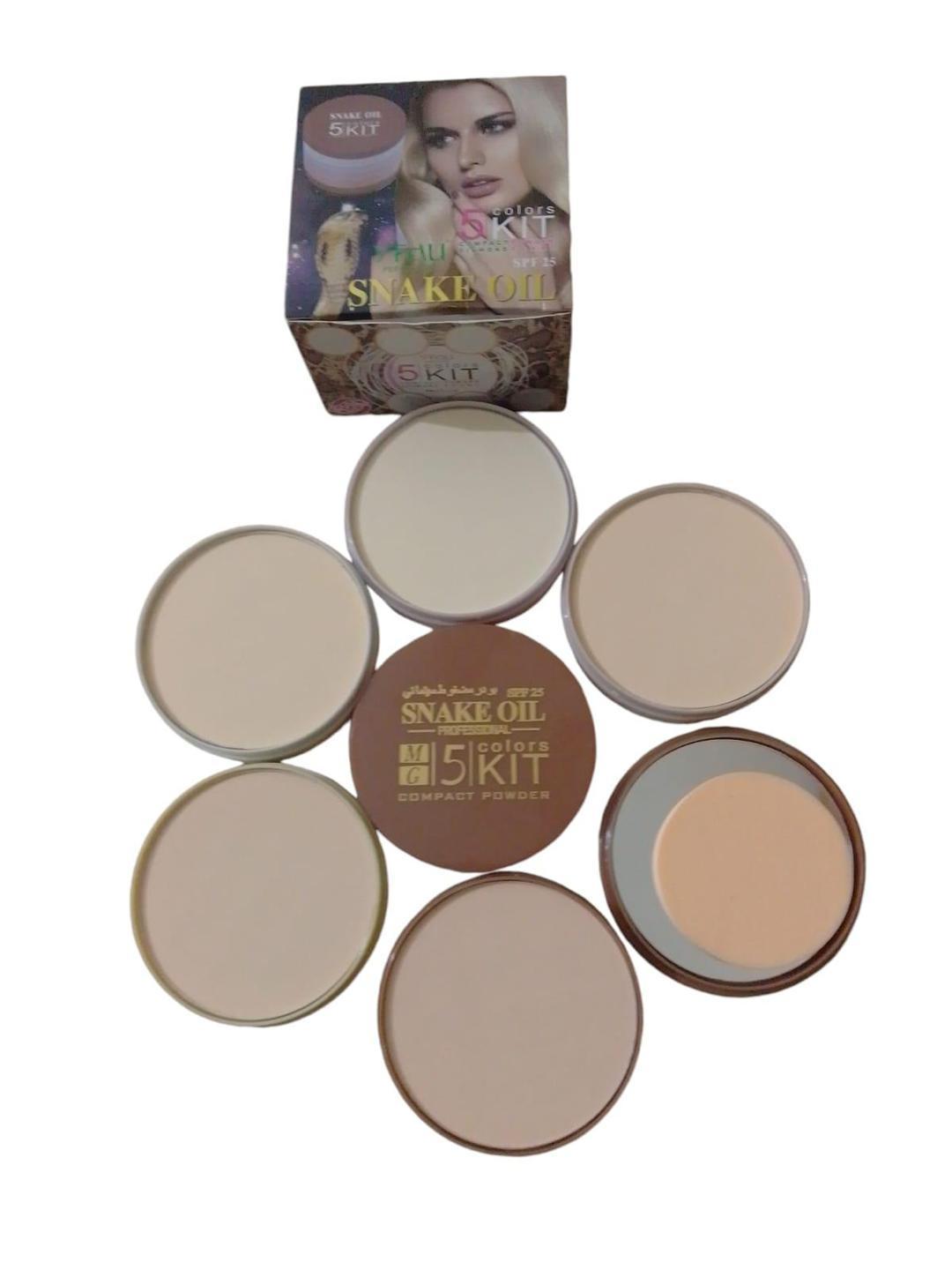 High Coverage Matte Face Powder - 5 Pcs Set for Flawless Skin