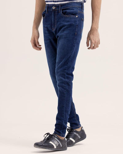 Men's Stitched Denim Plain Jeans