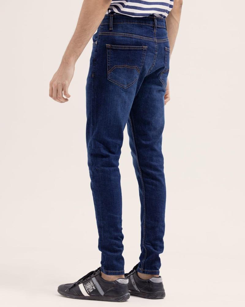 Men's Stitched Denim Plain Jeans