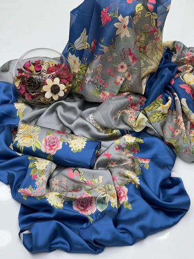 3 Pcs Women's Unstitched Digital Print Suit