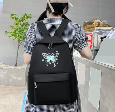 Girl's Butterfly Printed Multipurpose Bag
