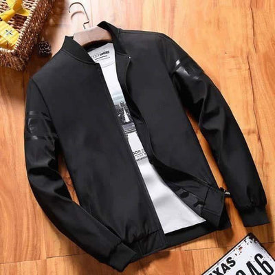 Men's Fleece Printed Bomber Jacket