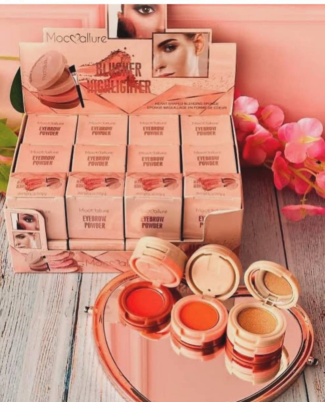 Versatile Blusher Highlighter Kit – 1 Pcs; Medium Coverage, Multi-Color Shades