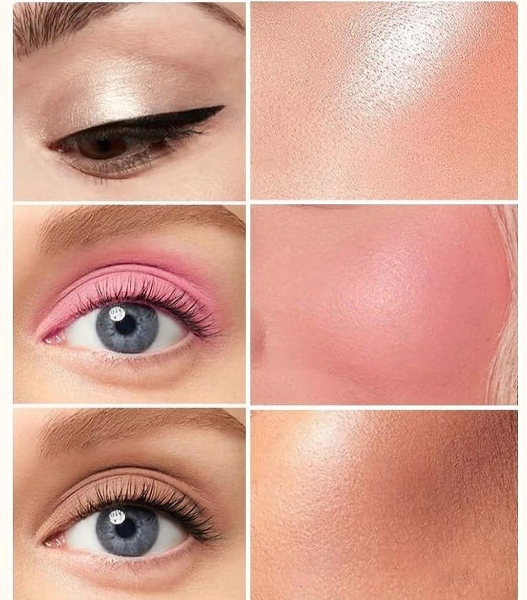 Versatile Blusher Highlighter Kit – 1 Pcs; Medium Coverage, Multi-Color Shades