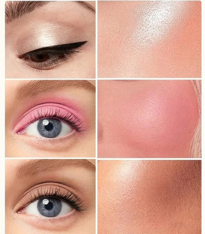Versatile Blusher Highlighter Kit – 1 Pcs; Medium Coverage, Multi-Color Shades
