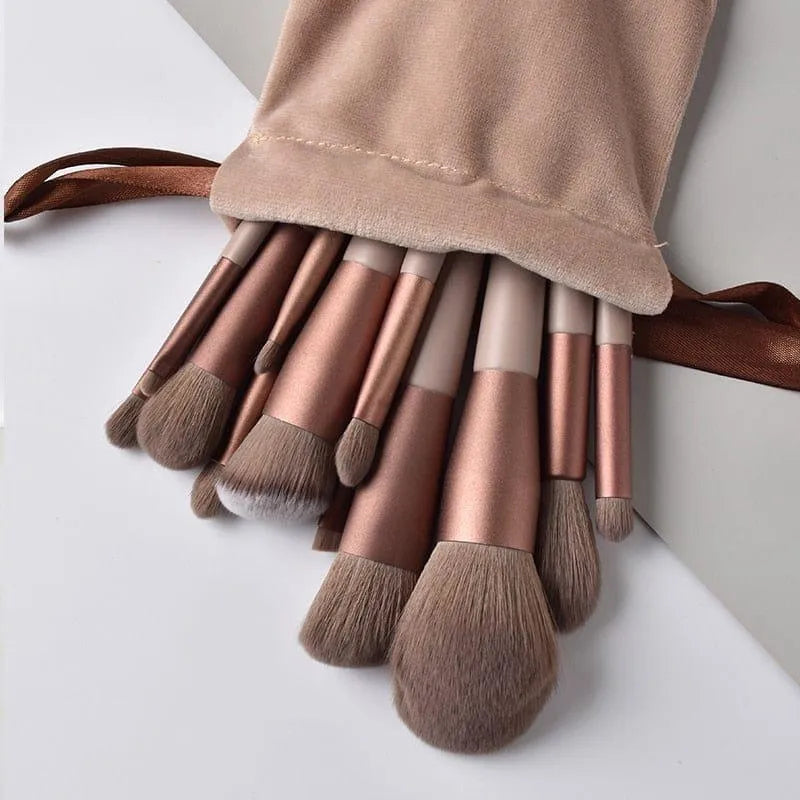 13 Pcs Multicolor Blending Makeup Brush Set - Perfect Tool for Eye Makeup & Contouring