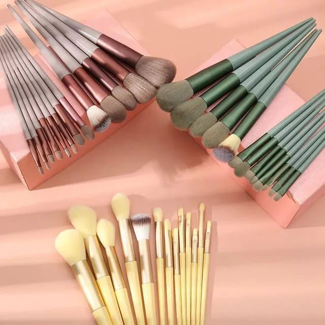 13 Pcs Multicolor Blending Makeup Brush Set - Perfect Tool for Eye Makeup & Contouring