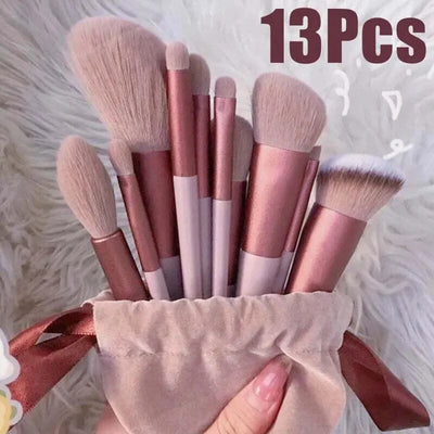 13 Pcs Multicolor Blending Makeup Brush Set - Perfect Tool for Eye Makeup & Contouring
