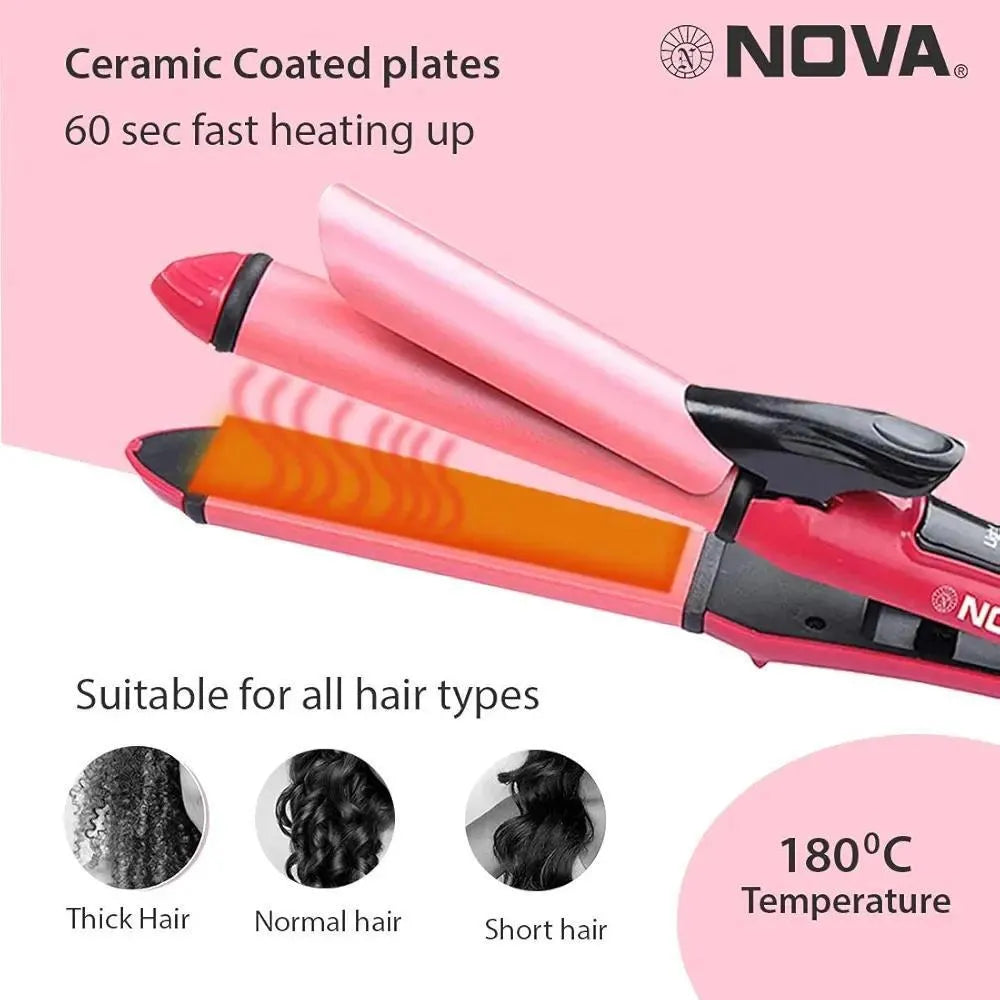 Smooth Salon Quality Hair Curler & Straightener