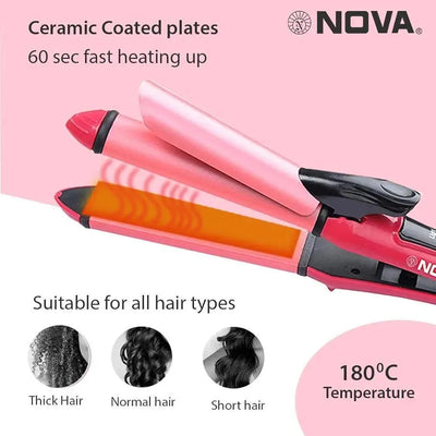 Smooth Salon Quality Hair Curler & Straightener