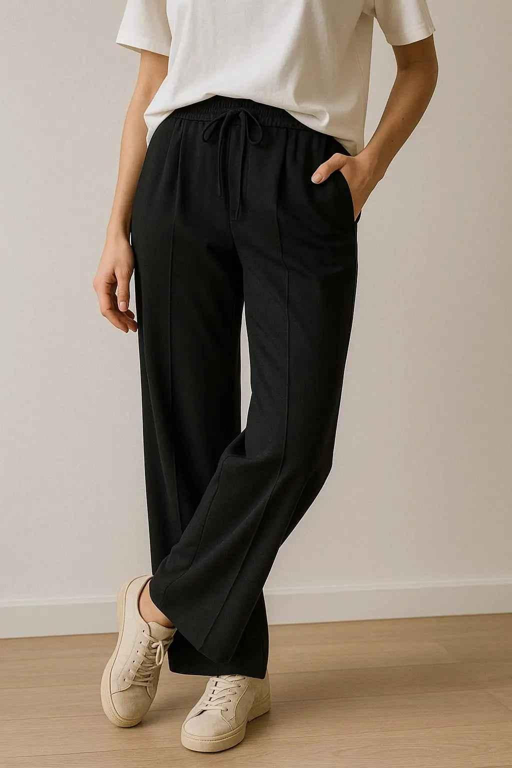 Shadow Luxe Wide-Leg Trousers