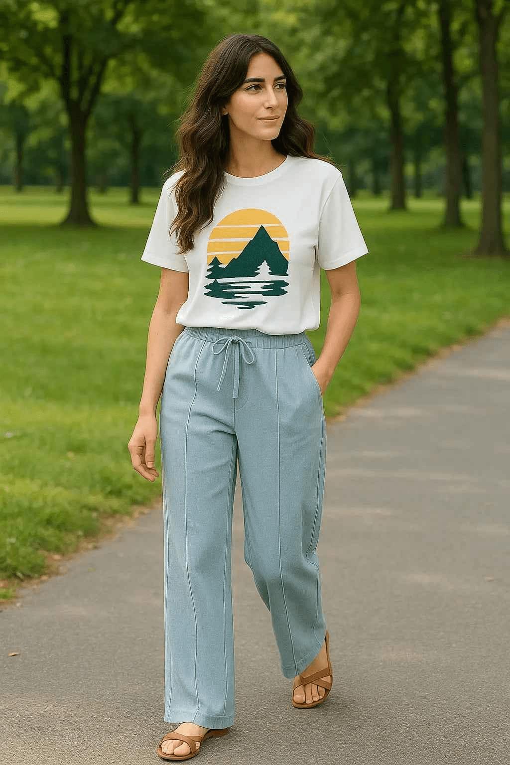 Cloud Mist Relaxed Trousers