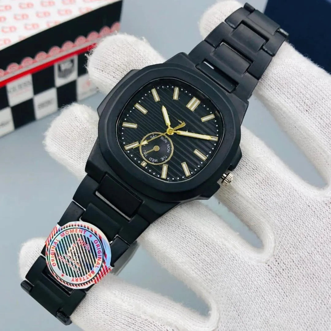 Men's Square Analogue Watch with Chain Strap - 1 Pc