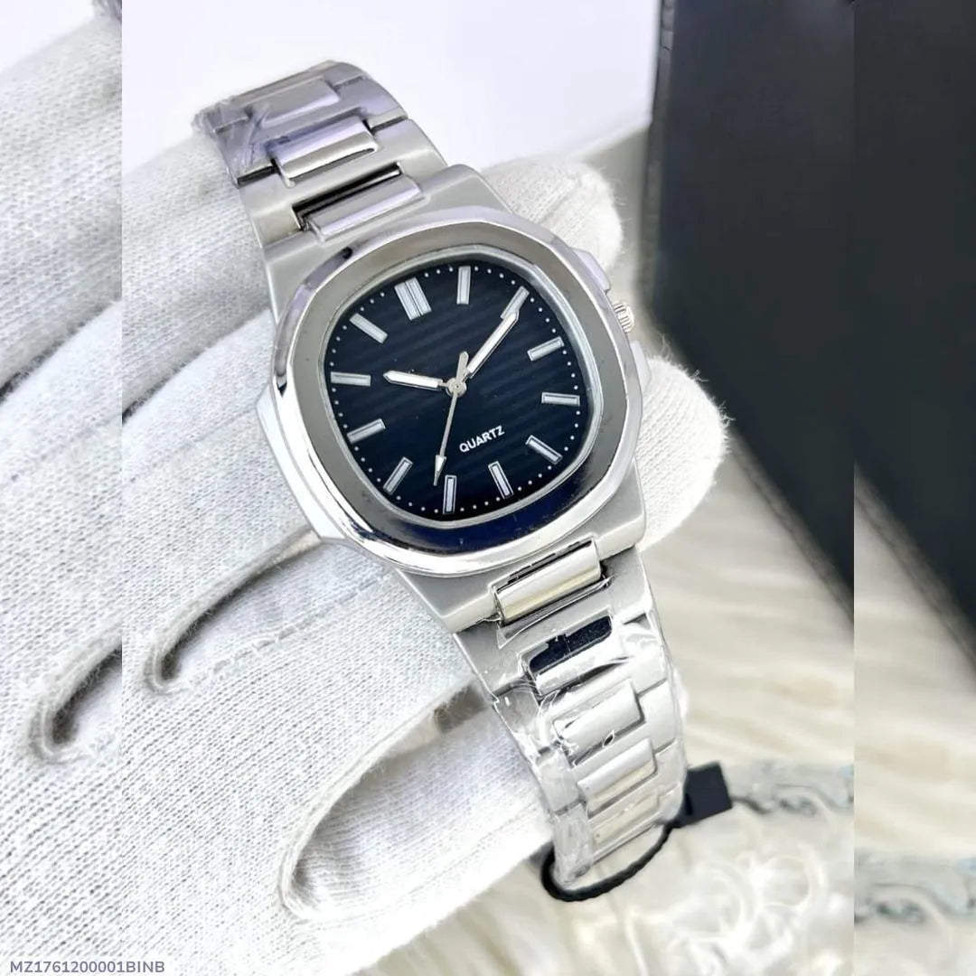 Men's Square Analogue Watch with Chain Strap - 1 Pc