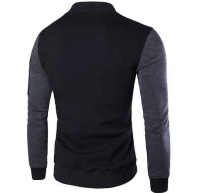 Men's Polyester Plain Jacket - 1 Pc in Black or Grey