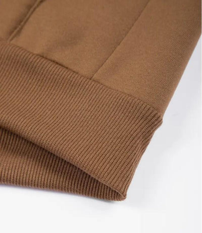 Fleece Plain Zipper Track Suit