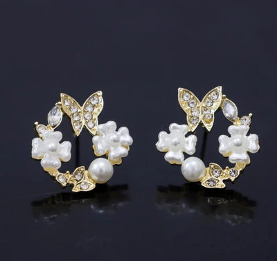 Butterfly Gold Plated Tops Pair