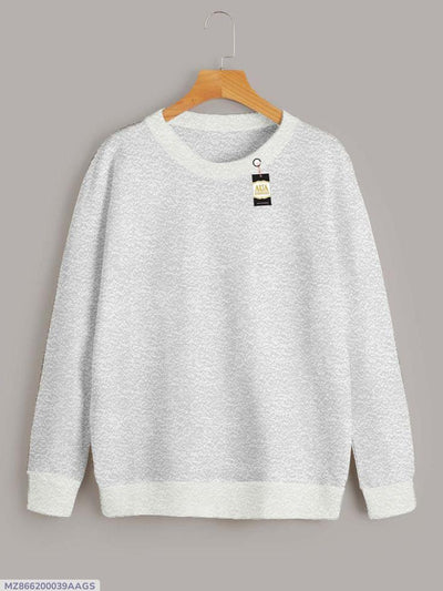1 Pc Women's Stitched Plain Sweat Shirt