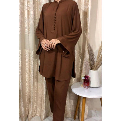 2 Pcs Women's Unstitched Cambric Plain Suit