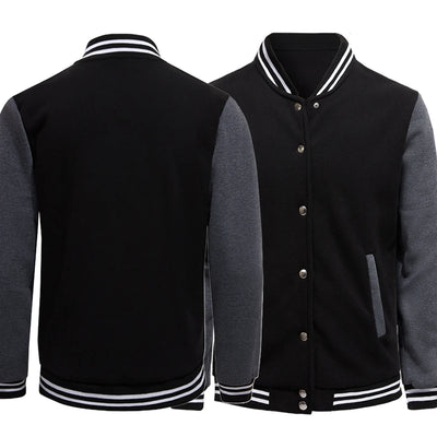 Black Gray White Solid Color Jacket