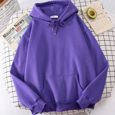 Casual Women's Solid Hoodie