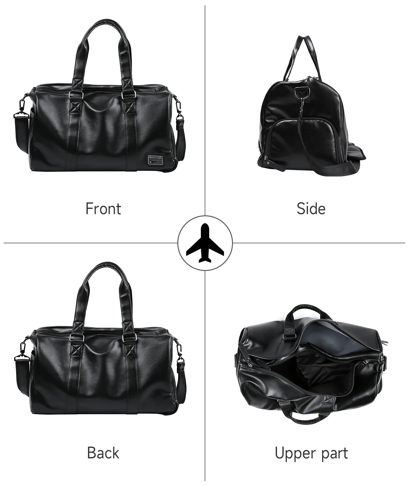 Leather Travel Duffel Bag