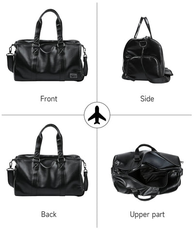 Leather Travel Duffel Bag