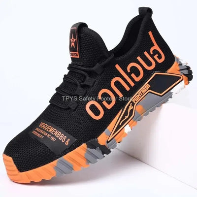 Men Lightweight Steel Toe Safety Shoes