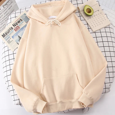 Casual Women's Solid Hoodie