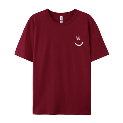 Minimalist Smile Face Style Graphic Print T-Shirt