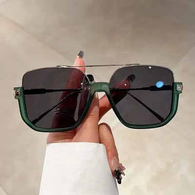 Retro Pilot Metal Sunglasses