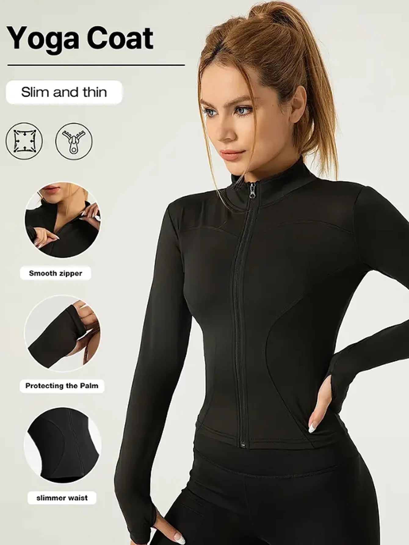 Fitness jacket, women's tight