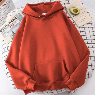 Casual Women's Solid Hoodie