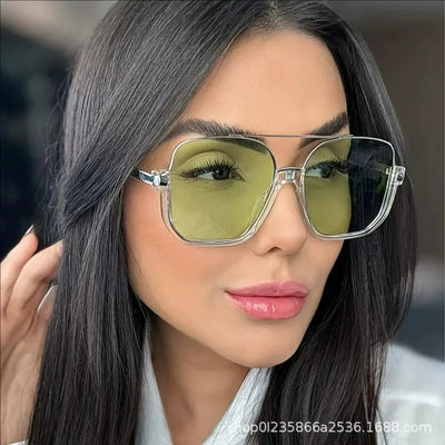 Retro Pilot Metal Sunglasses