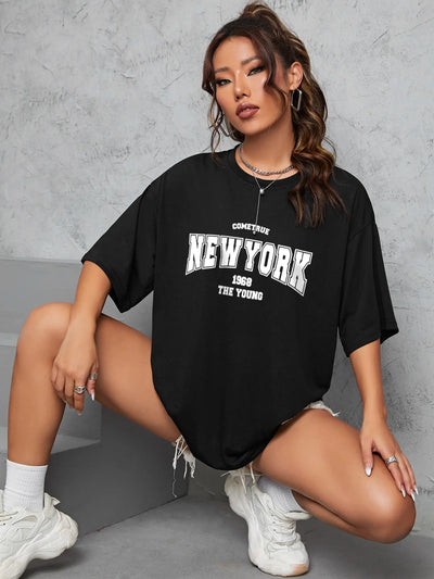 The New York Is Young Cotton Woman Tshirts