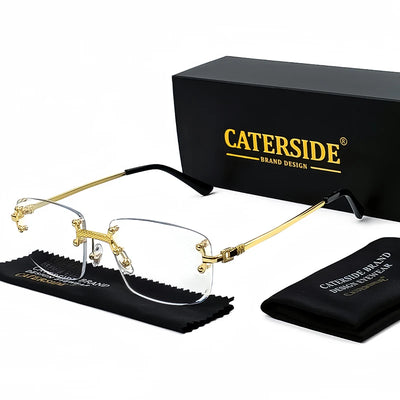 CATERSIDE Retro Rimless Square Sunglasses