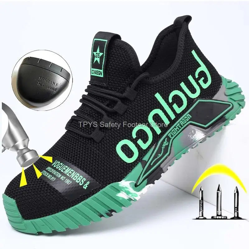 Men Lightweight Steel Toe Safety Shoes