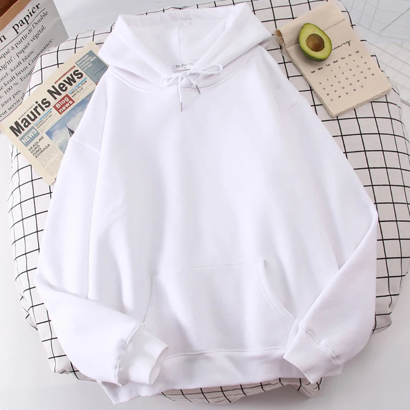 Casual Women's Solid Hoodie