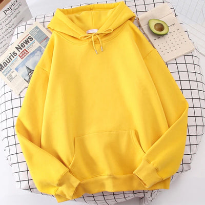 Casual Women's Solid Hoodie