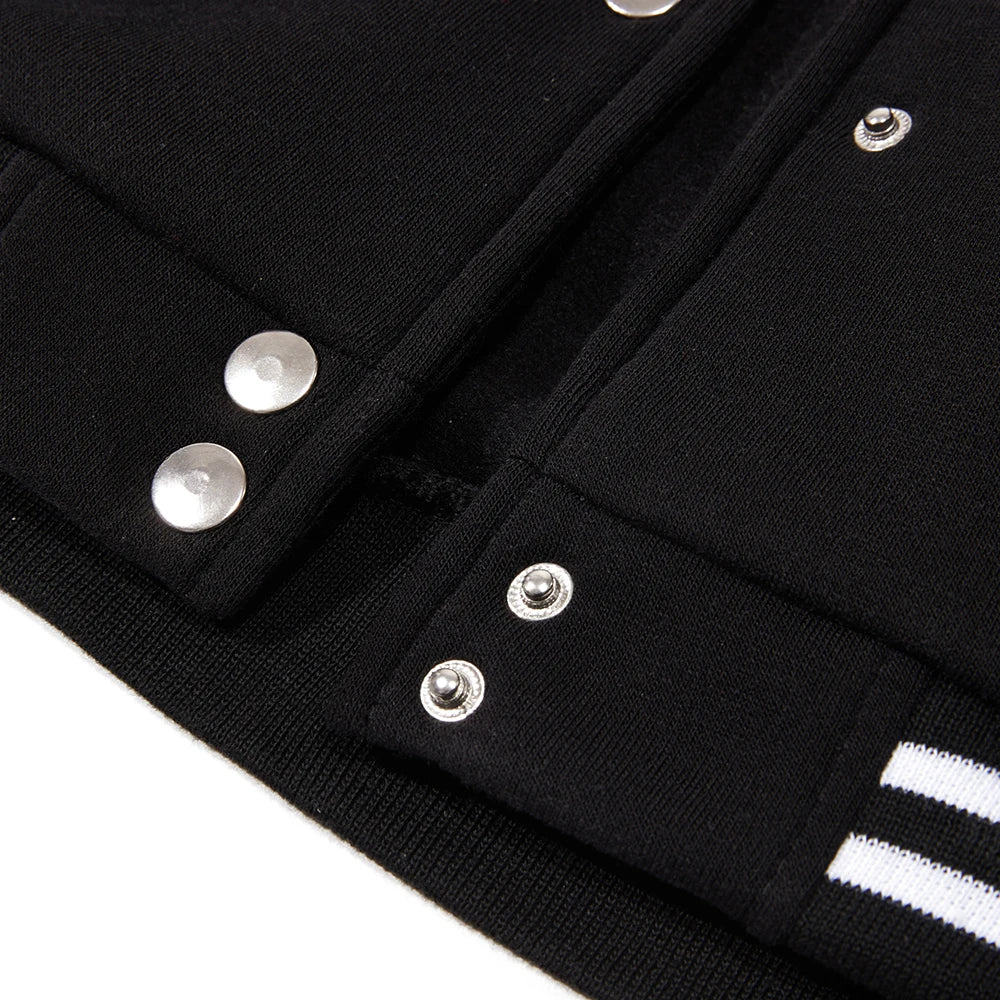 Black Gray White Solid Color Jacket