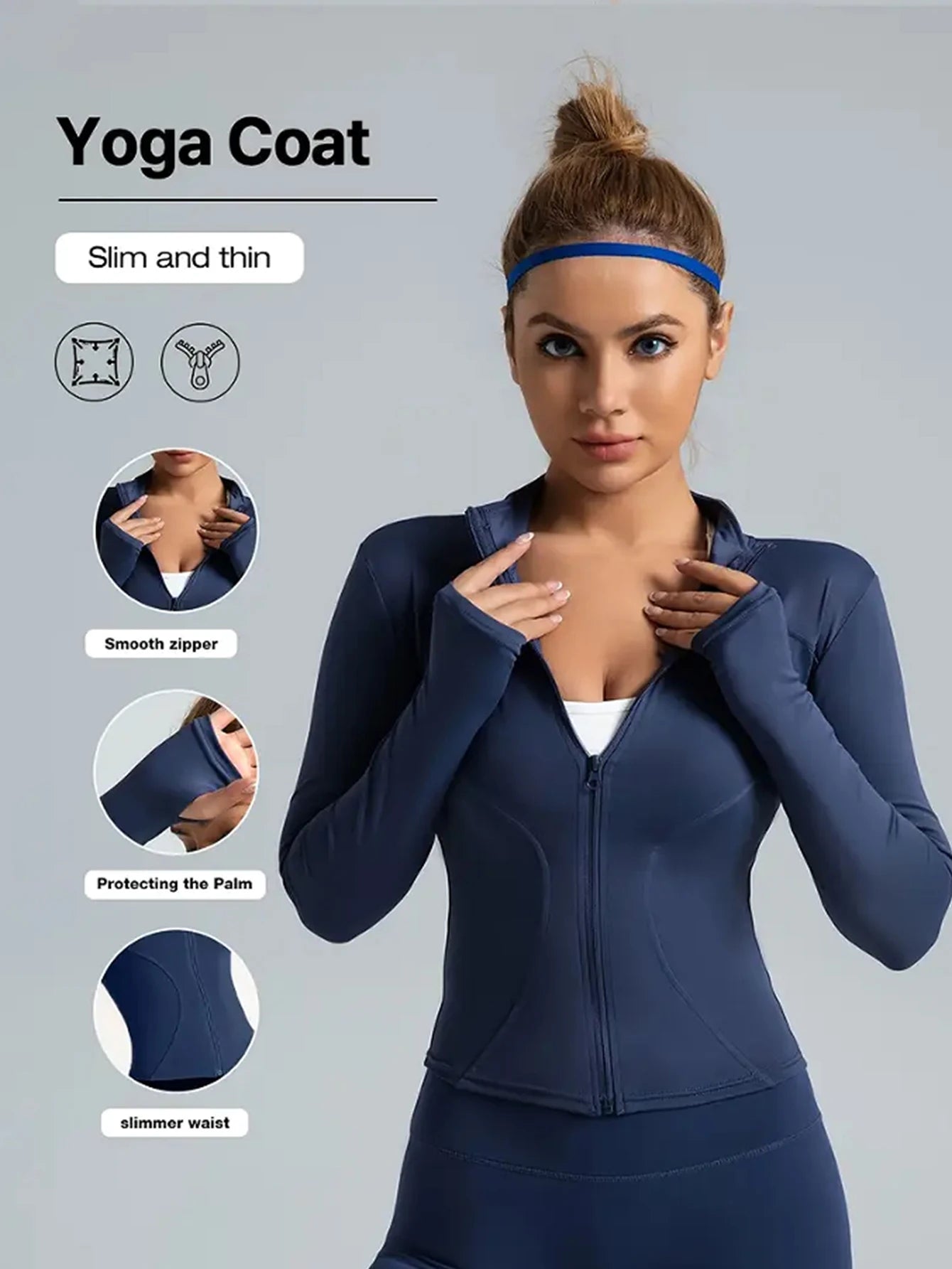 Fitness jacket, women's tight