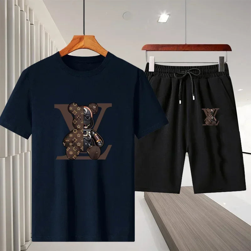 summer leisure men's sports suit