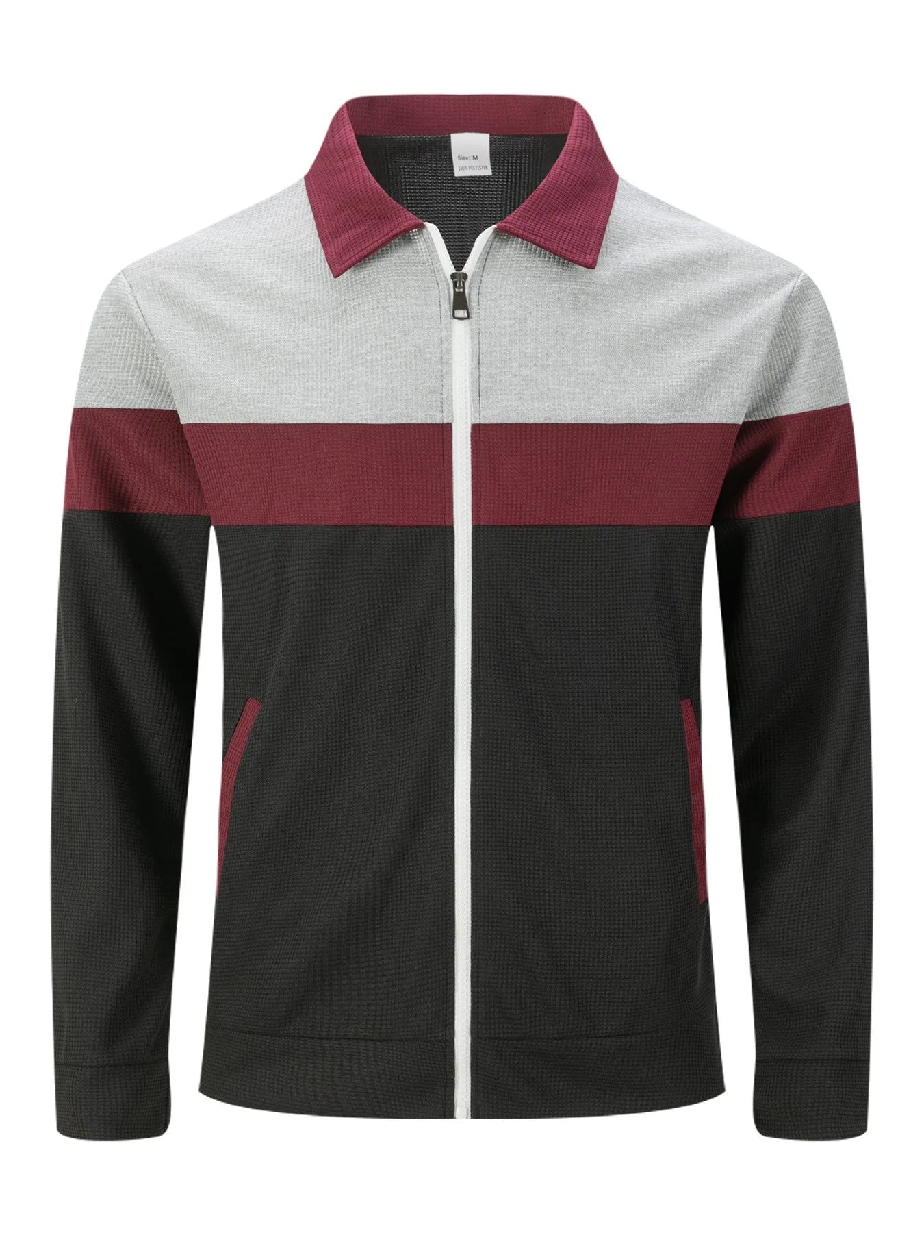 Spring and autumn new trend casual men's jacket with waffle pattern