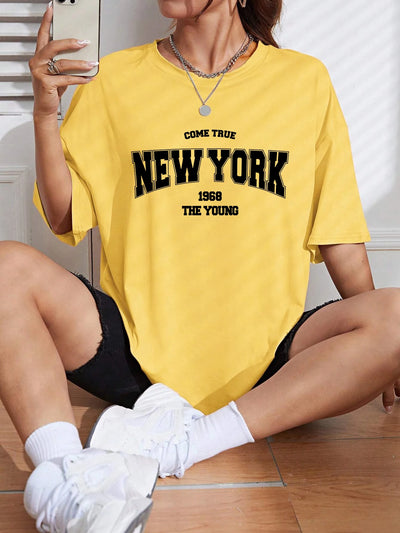 The New York Is Young Cotton Woman Tshirts