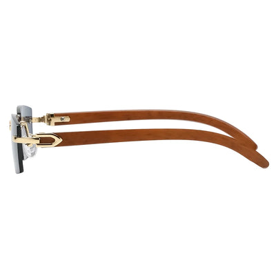 Rimless Rectangle Sunglasses